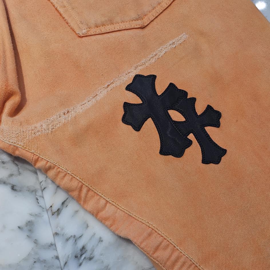 CHROME HEARTS × GALLERY DEPT. Levi's Body VNTG Cross Leather Patch Denim Pants Size 34 クロムハーツ × ギャラリーデプト リーバイスボディ ヴィンテージ クロスレザーパッチ デニムパンツ サイズ34