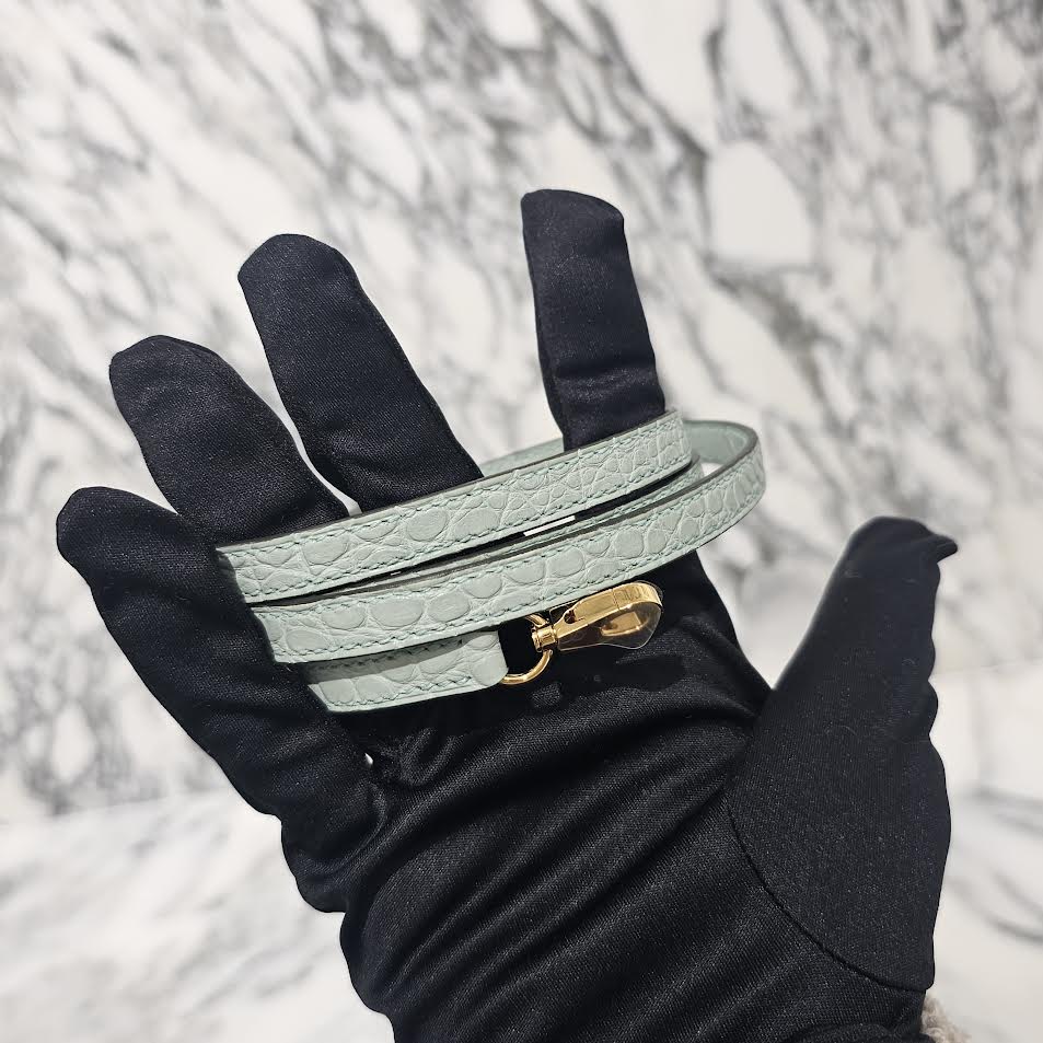 HERMES Mini Kelly 2 "Vert Dieu（6U）" Alligator Matte Hand Bag B刻印 エルメス ミニケリー2 "ヴェールデュー（6U）"  アリゲーターマット ハンドバッグ