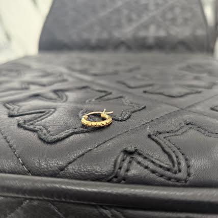 CHROME HEARTS 22K HOOP TFL SML GOLD Earrings クロムハーツ 22K フープ TFL スモール ゴールド ピアス