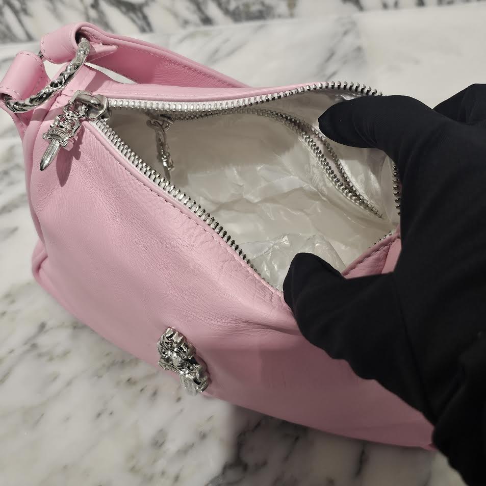 CHROME HEARTS CHICKEN NUGGET Small Leather Shoulder Bag 
