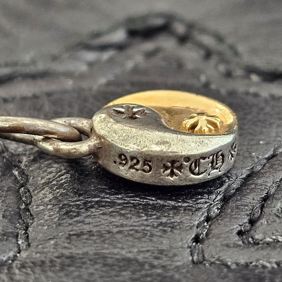 CHROME HEARTS YIN YANG CHARM SILVER /22K GOLD SMALL CHARM Pendant Top クロムハーツ インヤン チャーム シルバー925 / 22K ゴールド スモールチャーム ペンダントトップ