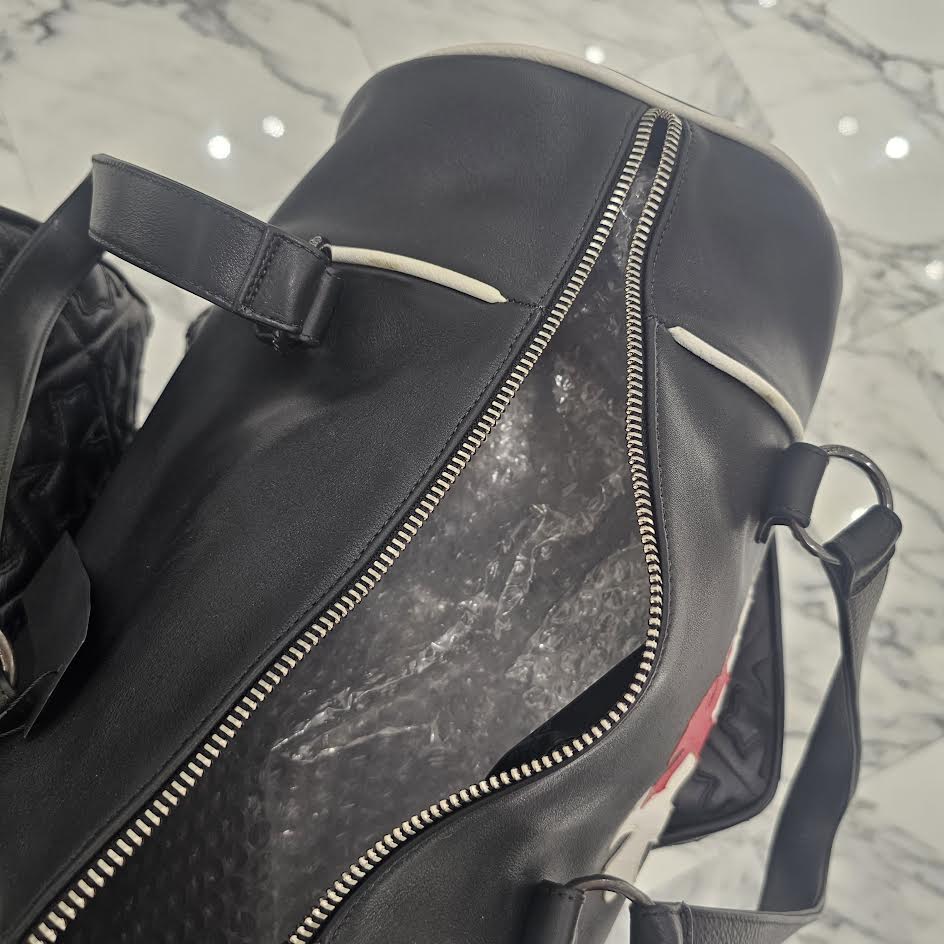 CHROME HEARTS Las Vegas Limited DOMINO Cemetery Cross Patch Duffle Leather Boston Bag クロムハーツ ラスベガス限定 ドミノ セメタリークロスパッチ ダッフル レザー ボストンバッグ