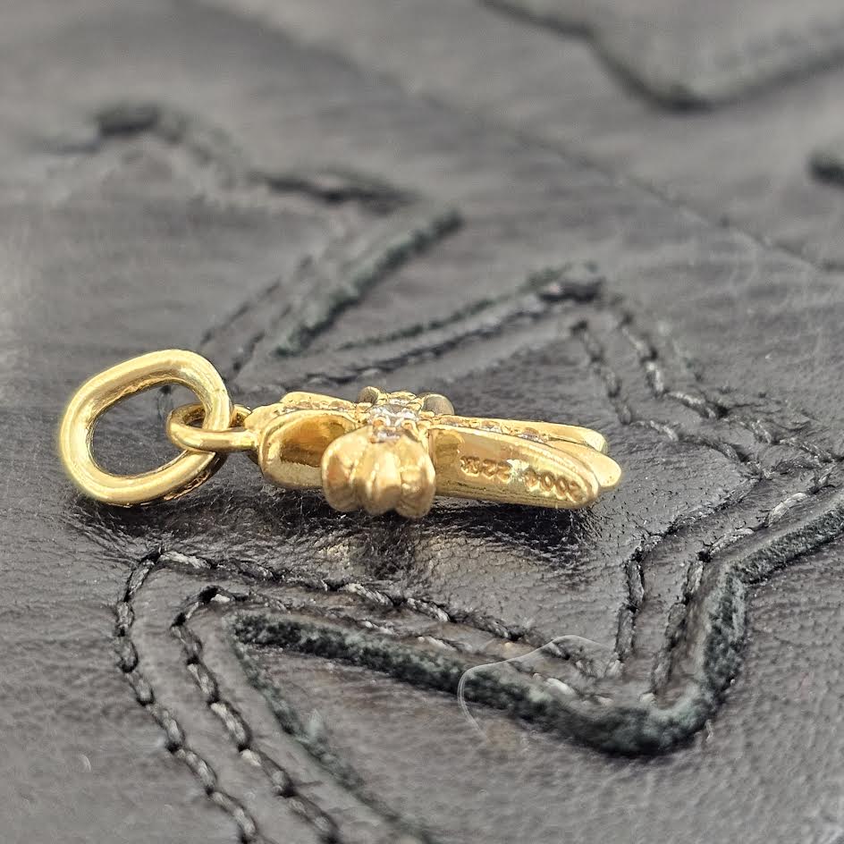 CHROME HEARTS 22K BBY FAT Pave Diamond Pendant Top クロムハーツ 22K ベイビーファット パヴェダイヤモンド ペンダントトップ