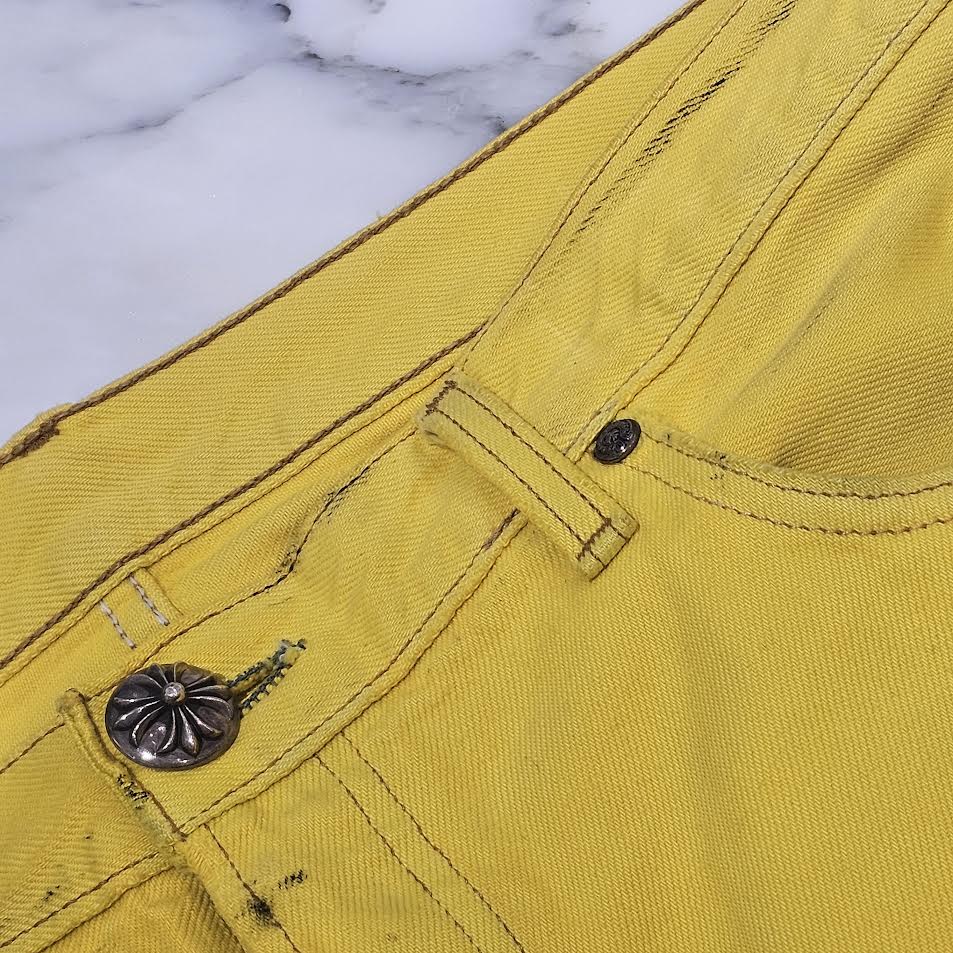 CHROME HEARTS × Levi's VNTG Large Cross Patch & Back Cemetery Leather Cross Patch Denim Pants Size 34 クロムハーツ × リーバイス ヴィンテージ ラージクロスパッチ&バックセメタリークロスレザーパッチ デニムパンツ ジーンズ サイズ34