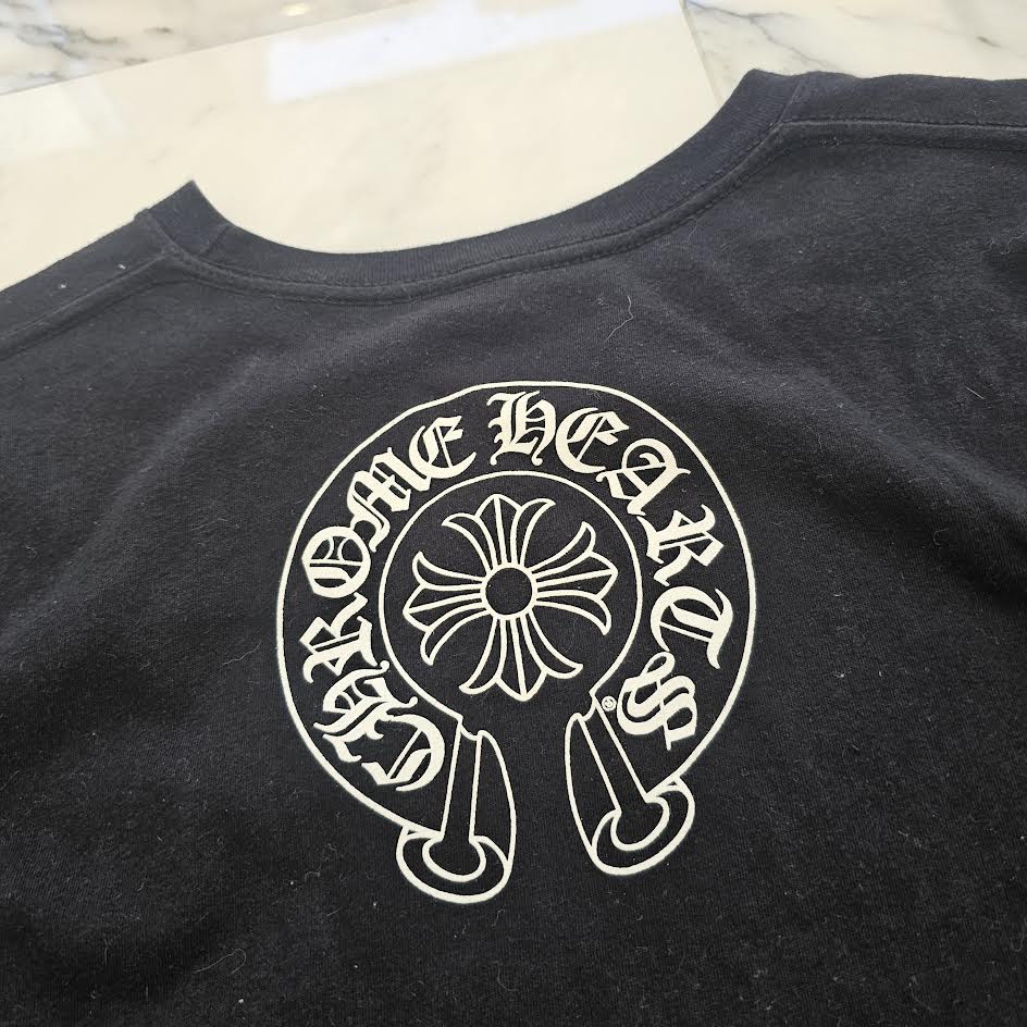 CHROME HEARTS Neck Logo Horseshoe Tee Size L クロムハーツ ネックロゴ ホースシュー Tシャツ サイズL