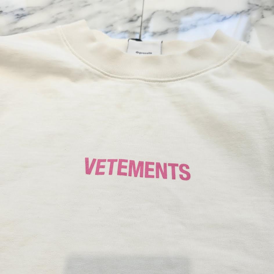 VETMENTS 2022SS Logo Label Crew Neck Sweat Long Sleeve T-Shirt UE52TR280W Size S ヴェトモン ロゴラベル クルーネック スウェット ロングスリーブ Tシャツ サイズS