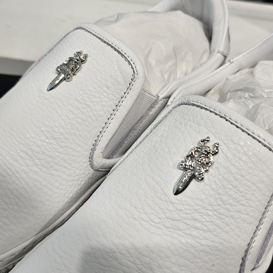 CHROME HEARTS CH Plus Leather Patch Dagger Slip On Size 40 クロムハーツ CHプラス レザーパッチ ダガー スリッポン サイズ40