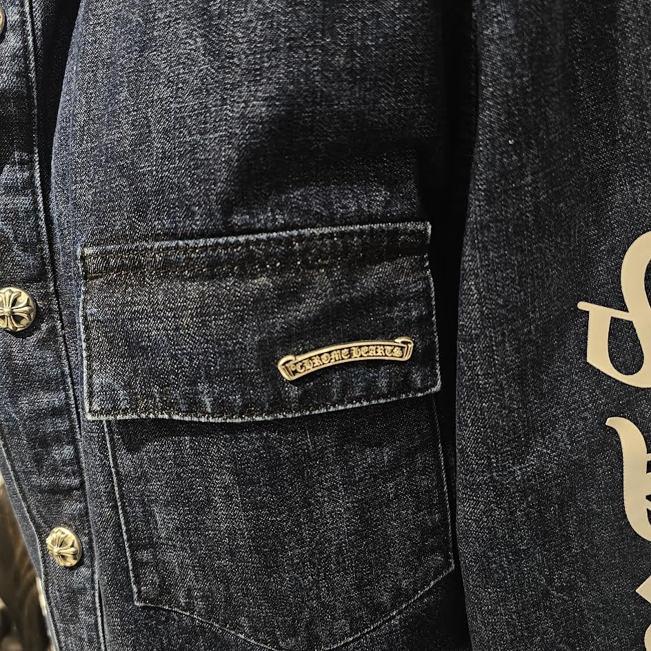 CHROME HEARTS WORK'N SHIRT GARAGE WASH DENIM JACKET Size S クロムハーツ ウォーキン シャツ ガレージ ウォッシュ デニムジャケット サイズS