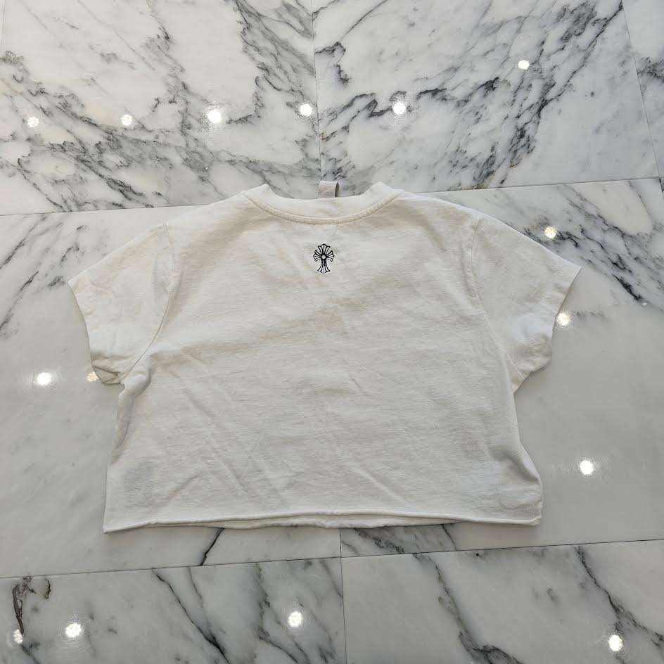 CHROME HEARTS Y NOT Vertical Logo Cropped Short Sleeve Tee Size M クロムハーツ ワイノット ヴァーティカルロゴ クロップド ショートスリーブ Tシャツ サイズM