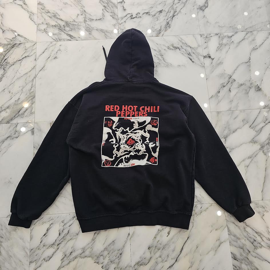 Vintage 90's Red Hot Chili Peppers "PEPPERS MAGIC" Stars & Stripes Pullover Hoodie Size XL 90's レッドホットチリペッパーズ "ペッパーズマジック" スターズ&ストライプ社製 プルオーバーフーディ サイズXL