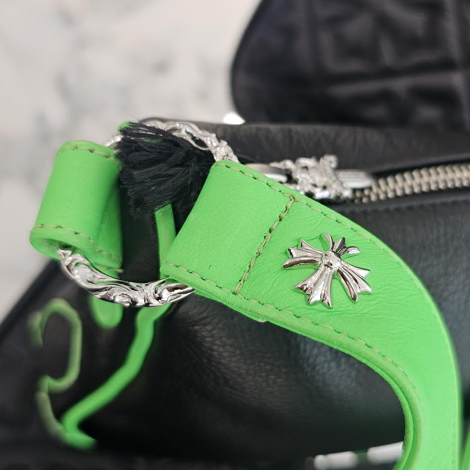 CHROME HEARTS CHICKEN NUGGET Side BS Flare Patch Small Leather Shoulder Bag クロムハーツ チキンナゲット サイド BSフレアパッチ スモールレザー ショルダーバッグ