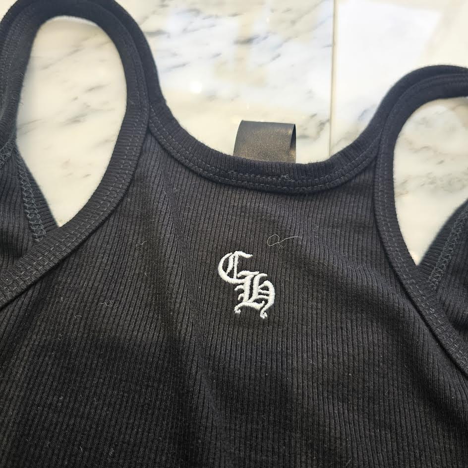 CHROME HEARTS Y NOT CH Plus Logo Embroidery Rayon Camisole Size S クロムハーツ ワイノット CHプラス ロゴ刺繍 レーヨン キャミソール サイズS