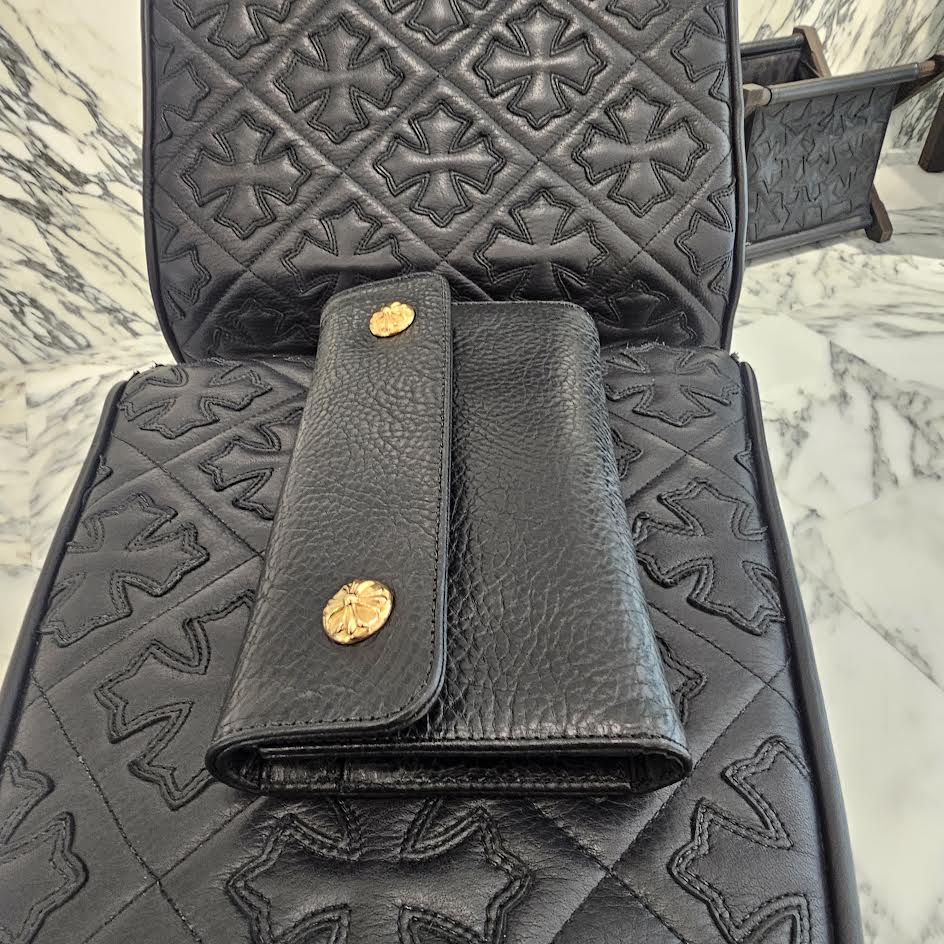 CHROME HEARTS 22K Wave Cross Ball Wallet クロムハーツ 22K ウェーブ クロスボール ウォレット