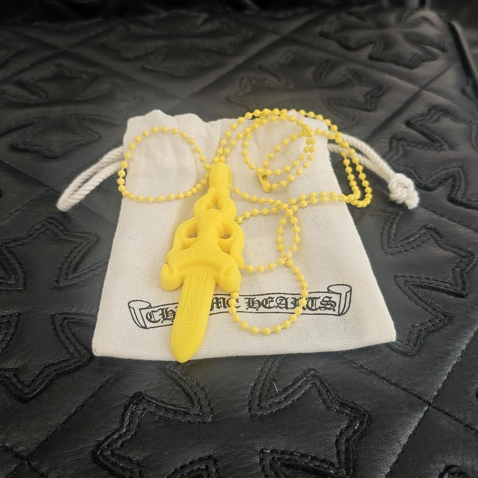 CHROME HEARTS Large Dagger Silicon Rubber Necklace クロムハーツ