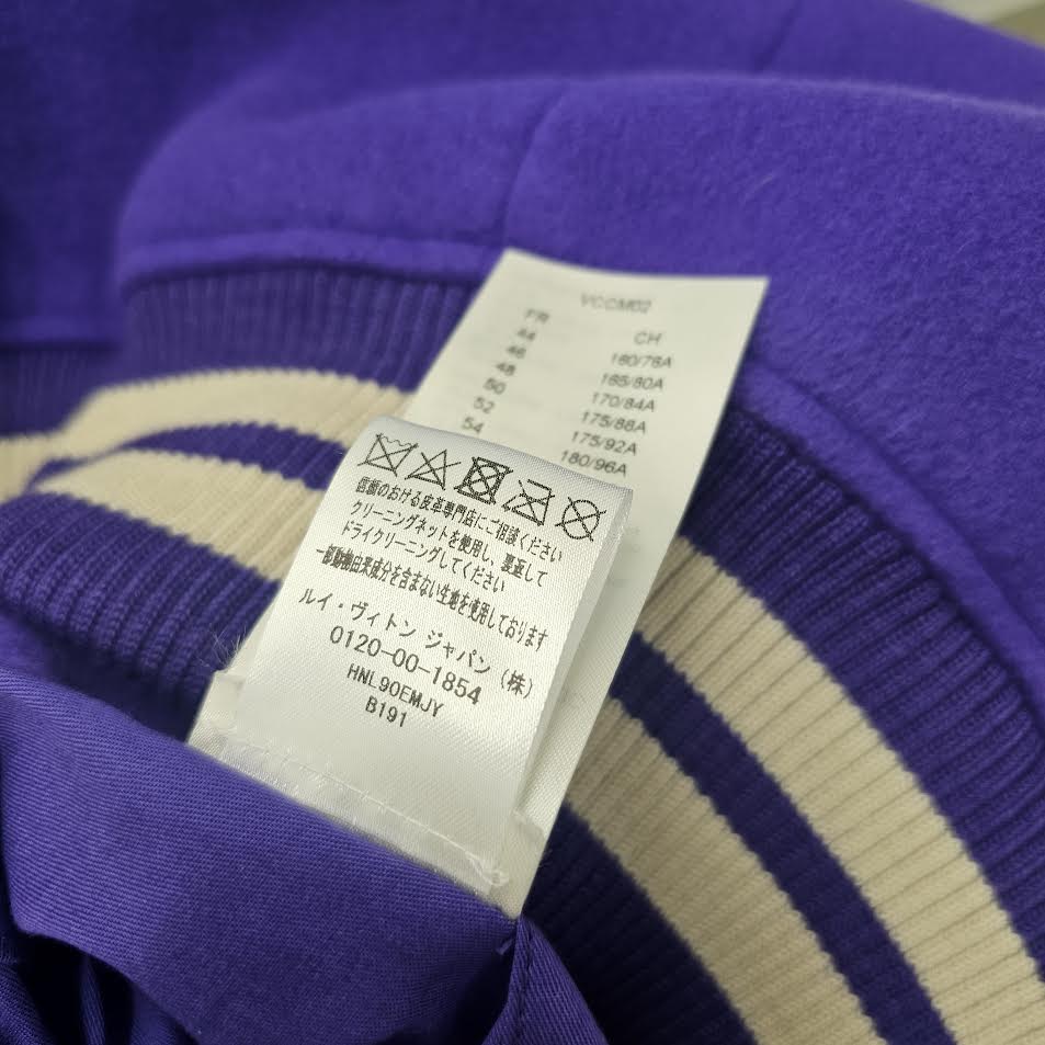 LOUIS VUITTON 2022AW Multi-Patches Mixed Leather Varsity Blouson 1AAGHZ Size 52 ルイヴィトン マルチパッチ ミックス レザー ヴァーシティー ブルゾン サイズ52