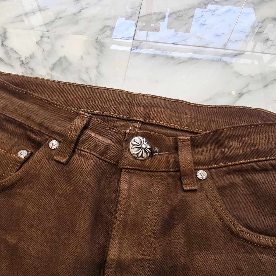 CHROME HEARTS × Levi's Body VNTG Harako Blend Leather Cross Patch Cotton Denim Pants Size 31 クロムハーツ × リーバイス ボディ ハラコブレンド レザークロスパッチ コットン デニムパンツ サイズ31