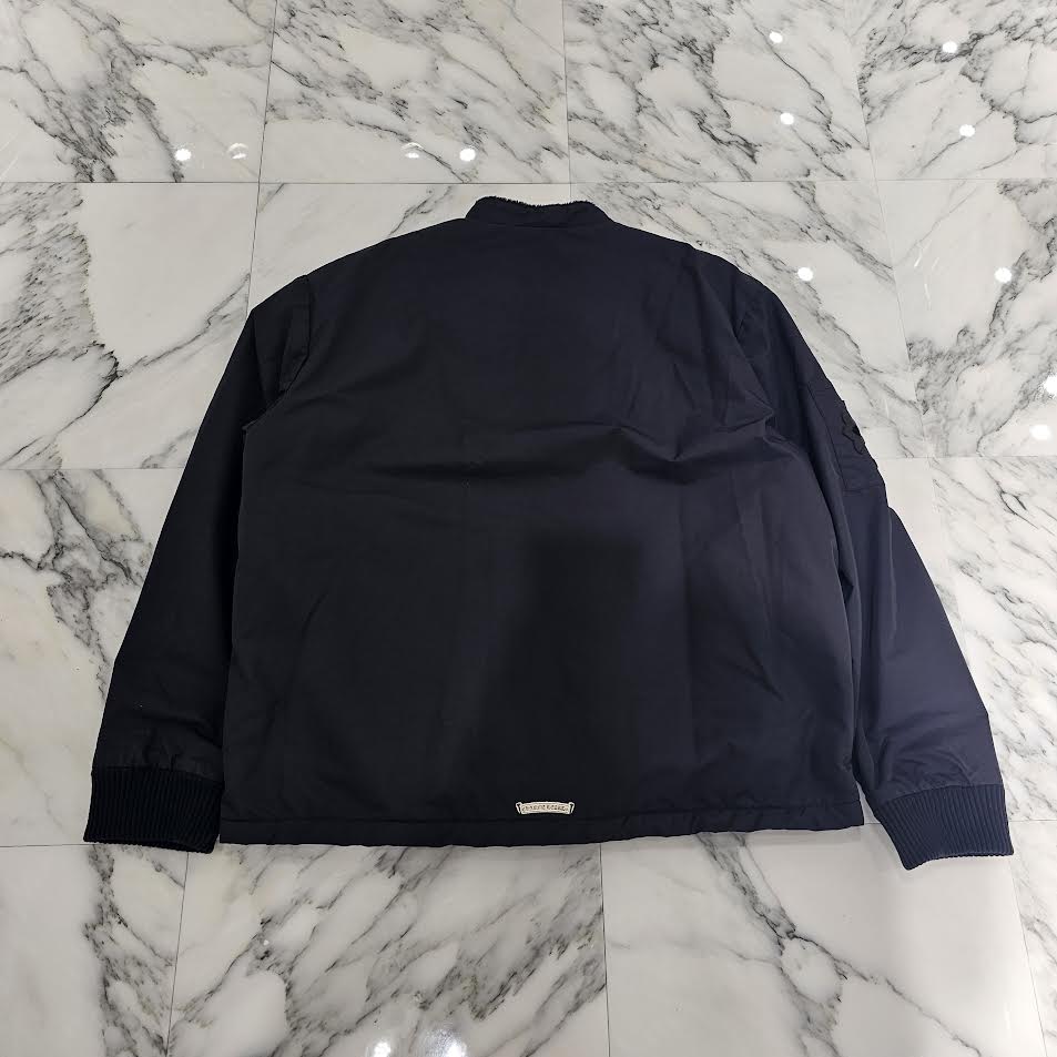 CHROME HEARTS Red 3 Cross Leather Patch Racing Zip Up Jacket Size XL クロムハーツ レッド3クロス レザーパッチ レーシング ジップアップ ジャケット サイズXL