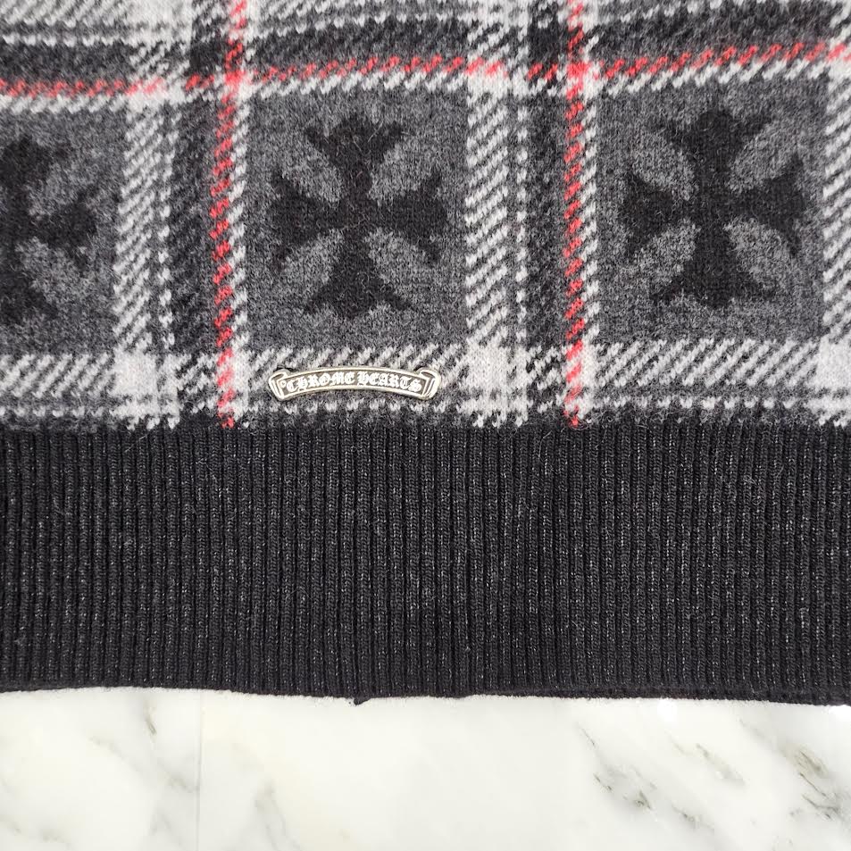 CHROME HEARTS 2025SS CH Plus Cashmere Wool Cardigan Size S クロムハーツ CHプラス カシミヤ ウール カーディガン サイズS