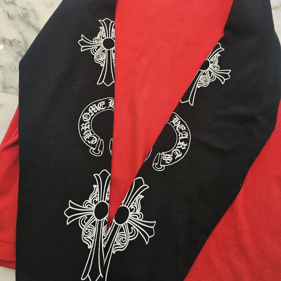 CHROME HEARTS Neck Logo Base Ball Long Sleeve Tee Size S クロムハーツ ネックロゴ ベースボール ロングスリーブ Tシャツ サイズS