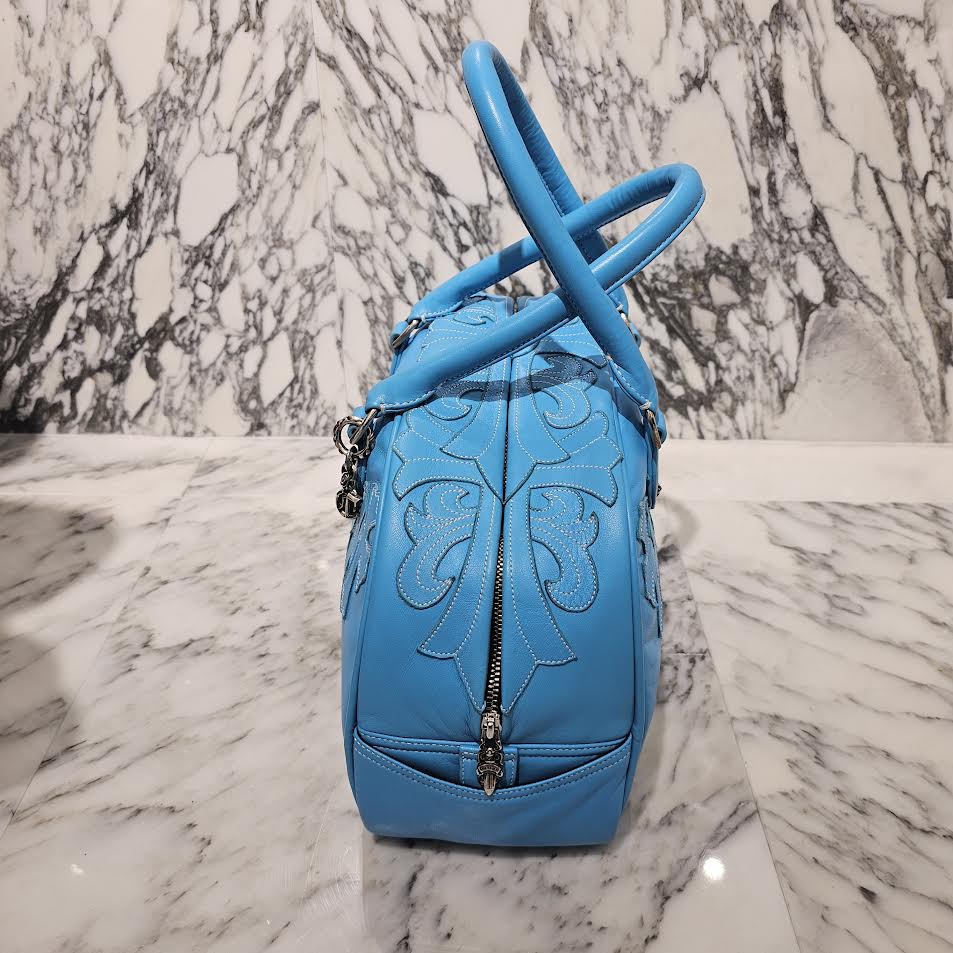 CHROME HEARTS Tiny GYM Cemetery Cross Patch Hand Bag クロムハーツ タイニージム セメタリークロスパッチ ハンドバッグ ジムバッグ