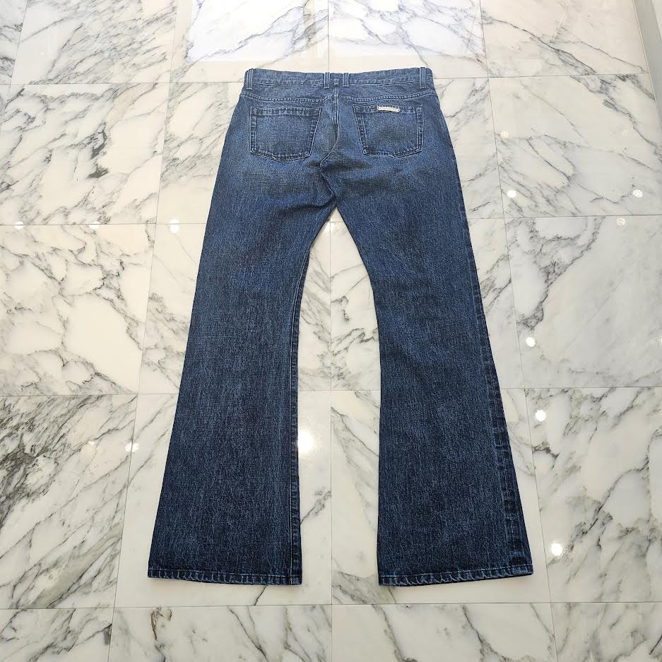 CHROME HEARTS Cross Ball Button Wide Flare Denim Pants Size 38 クロムハーツ クロスボールボタン ワイドフレア デニムパンツ サイズ38