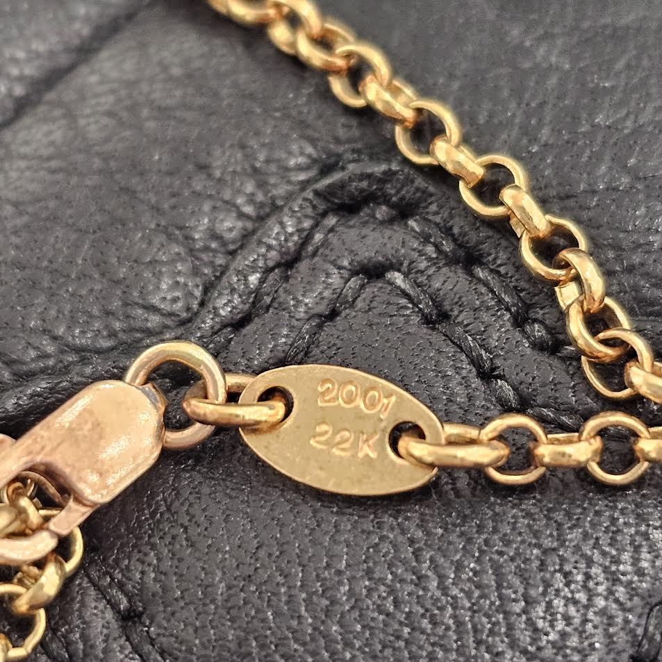 CHROME HEARTS 22K Paper Chain Necklace 20 Inch クロムハーツ 22K