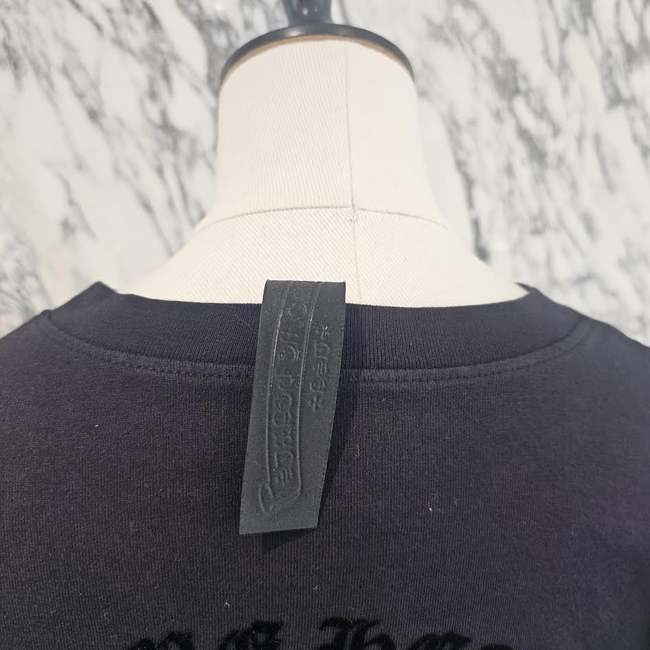 CHROME HEARTS Y NOT King Taco 3 Cemetery Cross Flock Print Long Sleeve Tee Size S クロムハーツ ワイノット キングタコ 3セメタリークロス フロッキーパッチ プリント ロングスリーブTシャツ サイズS