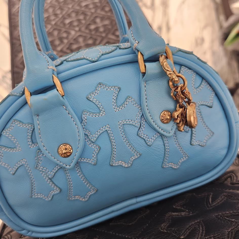 CHROME HEARTS Tiny GYM Cemetery Cross Patch Hand Bag クロムハーツ タイニージム セメタリークロスパッチ ハンドバッグ