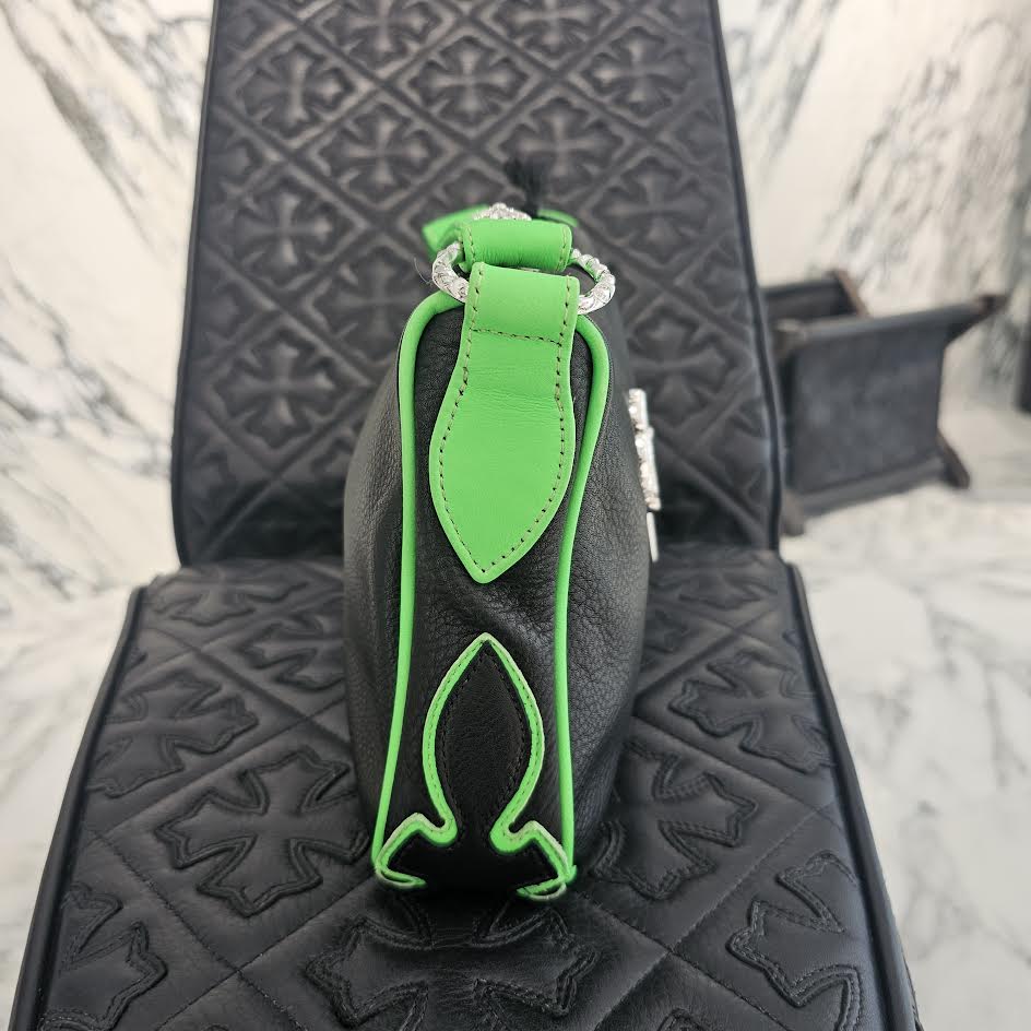 CHROME HEARTS CHICKEN NUGGET Side BS Flare Patch Small Leather Shoulder Bag クロムハーツ チキンナゲット サイド BSフレアパッチ スモールレザー ショルダーバッグ