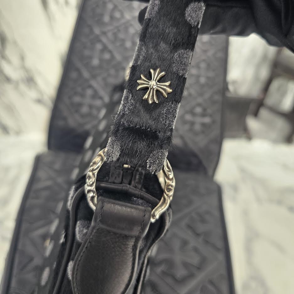 CHROME HEARTS CHICKEN NUGGET Polka Dots Harako Leather Small Shoulder Bag クロムハーツ チキンナゲット 水玉柄 ハラコレザー スモール ショルダーバッグ