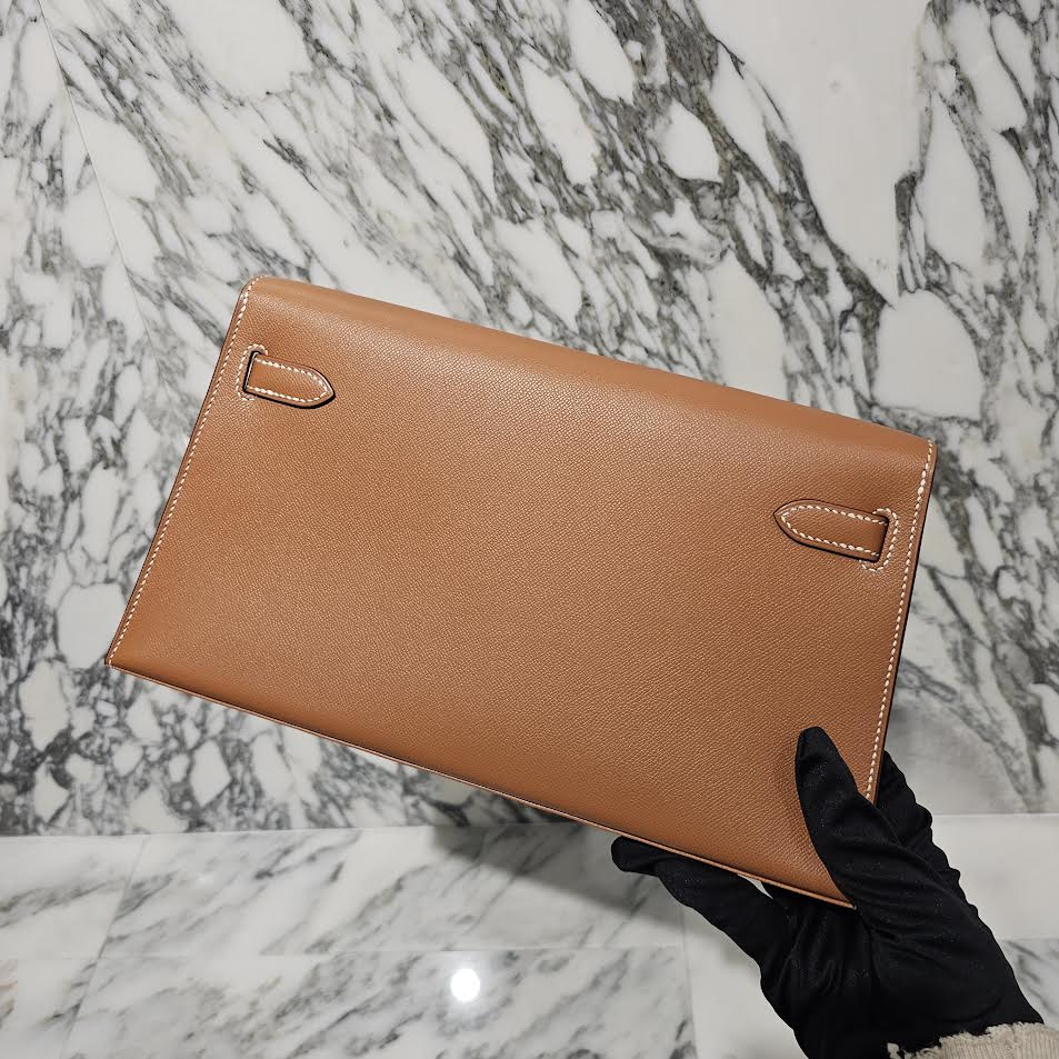 HERMES Kelly "Elan" Brown/Gold Shoulder Bag B刻印 エルメス ケリー "エラン" ブラウン/ゴールド ショルダーバッグ B刻印