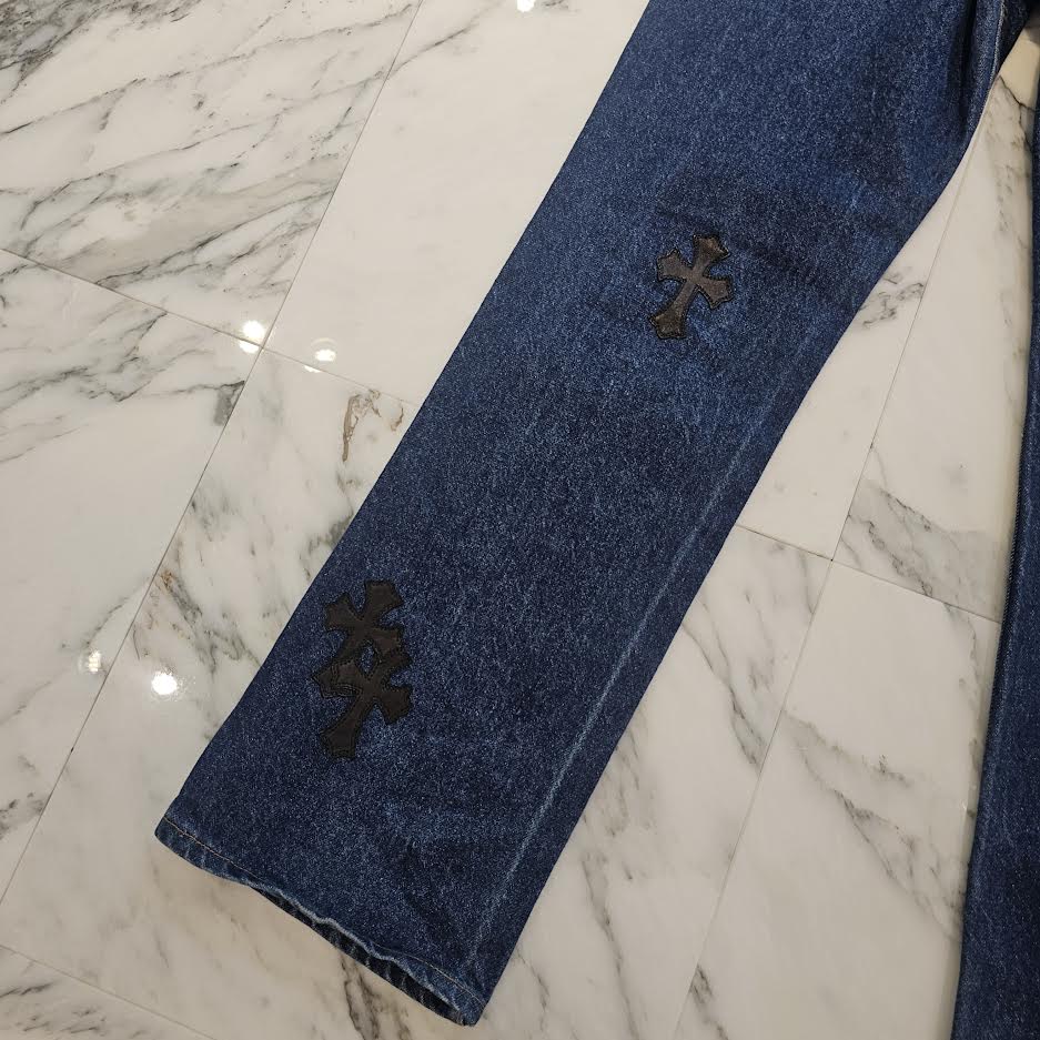 CHROME HEARTS × Levi's 517 VNTG Cross Leather Patch Denim Pants Size 32 クロムハーツ × リーバイス 517 ヴィンテージ クロスレザーパッチ デニムパンツ サイズ32