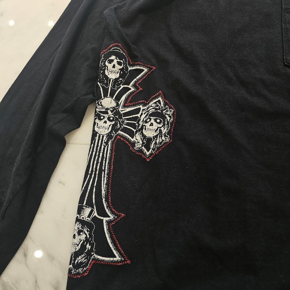 CHROME HEARTS × Guns N' Roses Cross Embroidery Long Sleeve Tee Size M クロムハーツ × ガンズアンドローゼス クロス刺繍 ロングスリーブTシャツ サイズM