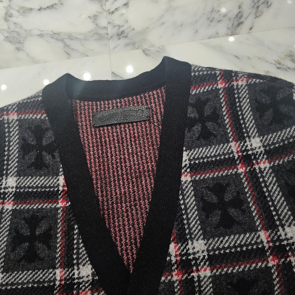 CHROME HEARTS 2025SS CH Plus Cashmere Wool Cardigan Size S クロムハーツ CHプラス カシミヤ ウール カーディガン サイズS