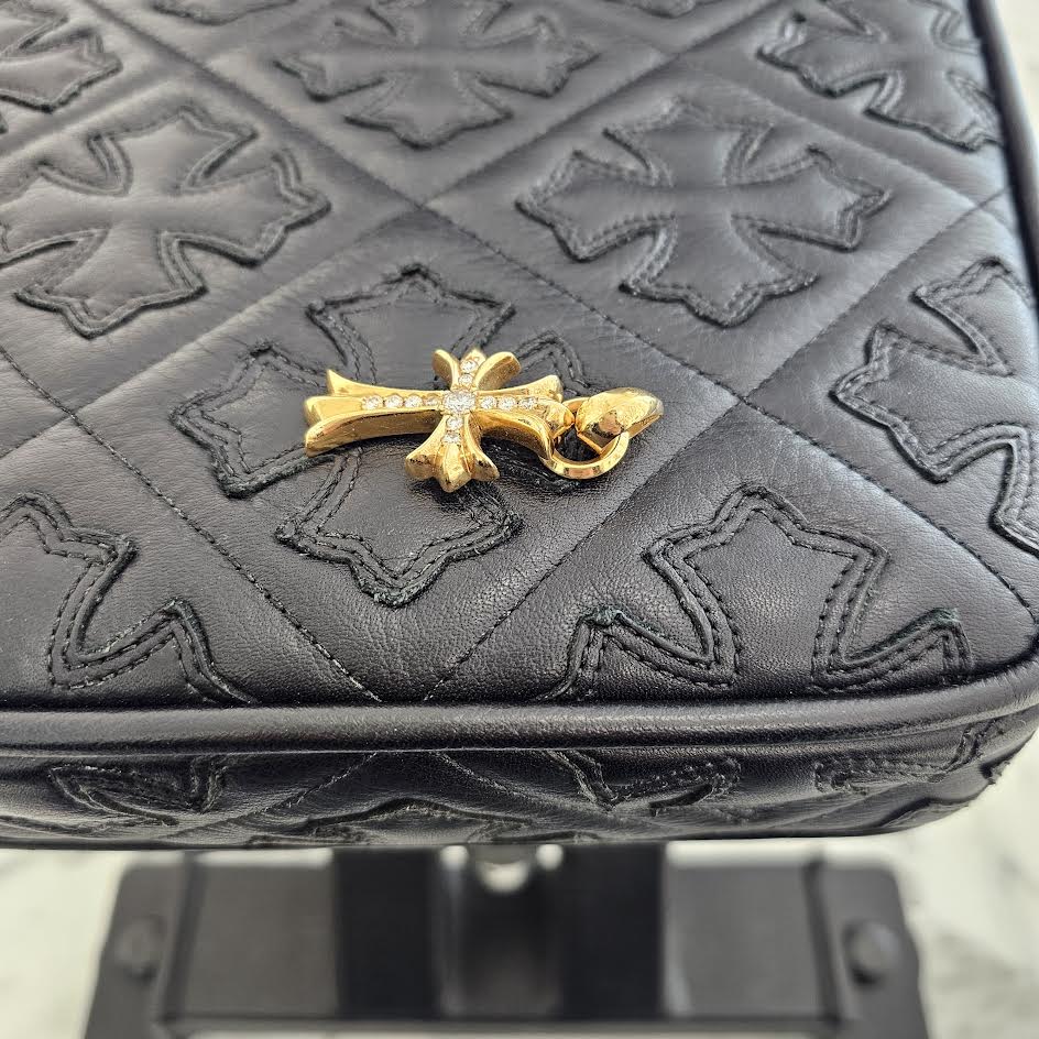 CHROME HEARTS 22K Small CH Cross / Pave Diamond With Bail Pendet Top クロムハーツ 22K スモールCHクロス パヴェダイヤモンド ウィズ ベイル ペンダントトップ