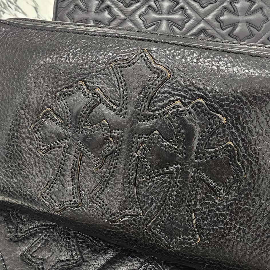 CHROME HEARTS 3 Cemetery Cross Leather Patch REC F ZIP #2 Wallet クロムハーツ 3セメタリークロス レザーパッチ レック F ジップ #2 ウォレット