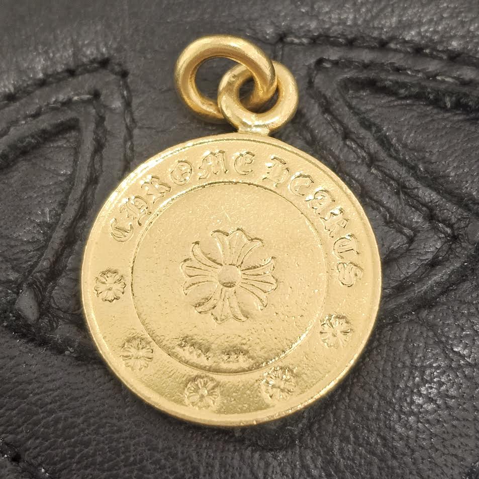 CHROME HEARTS 22K ANGEL MEDAL Pave Diamond Pendant Top クロムハーツ 22K エンジェル メダル パヴェ ダイヤモンド ペンダントトップ