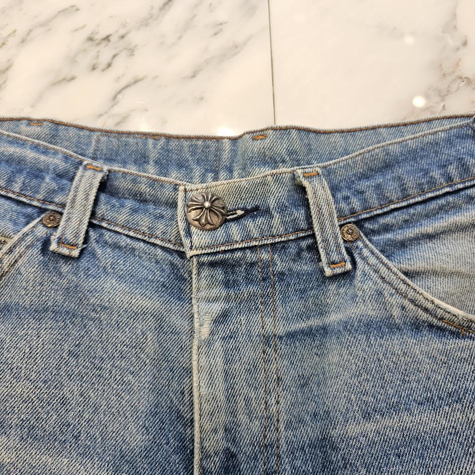 CHROME HEARTS × Levi's 517 VNTG Cross Leather Patch Denim Pants Size 32 クロムハーツ × リーバイス 517 ヴィンテージ クロスレザーパッチ デニムパンツ サイズ32