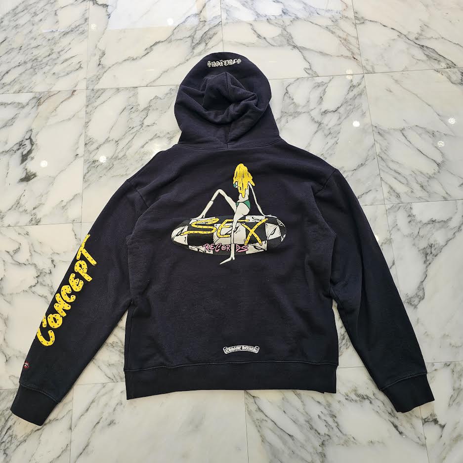 CHROME HEARTS × MATTY BOY SEX RECORDS Hooded Fuck You Pullover Hoodie Size L クロムハーツ × マッティボーイ セックスレコード フーデッド ファックユー プルオーバー フーディ サイズL