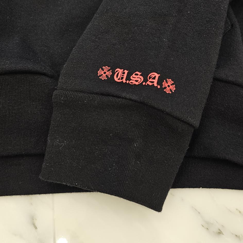 CHROME HEARTS Online Limited USA Horseshoe Pullover Hoodie Size L クロムハーツ オンライン限定 USA ホースシュー プルオーバー フーディ サイズL