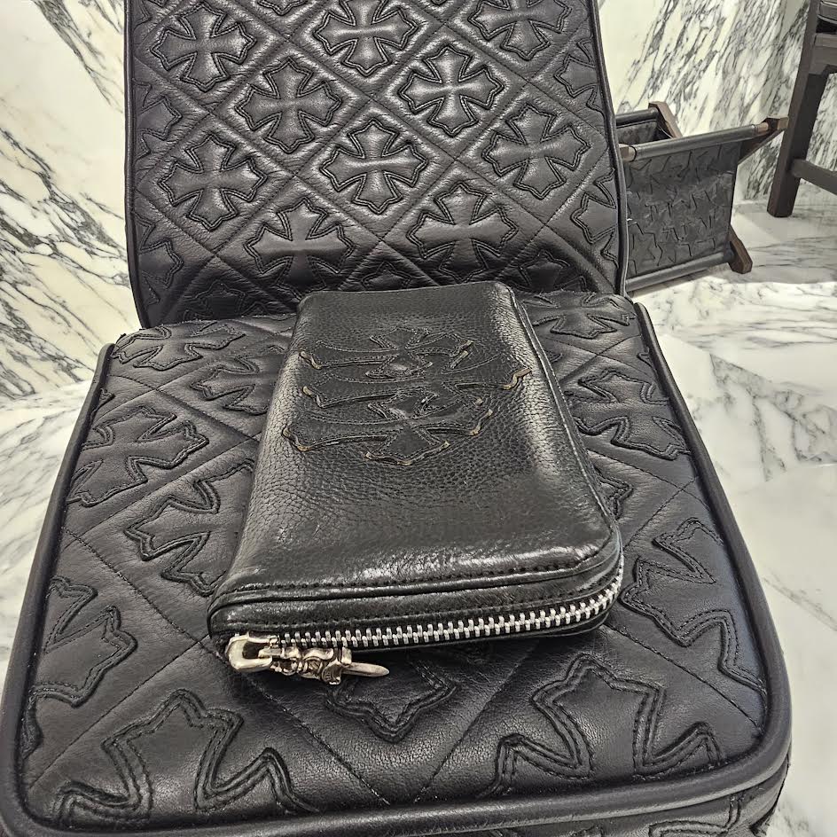 CHROME HEARTS 3 Cemetery Cross Leather Patch REC F ZIP #2 Wallet クロムハーツ 3セメタリークロス レザーパッチ レック F ジップ #2 ウォレット