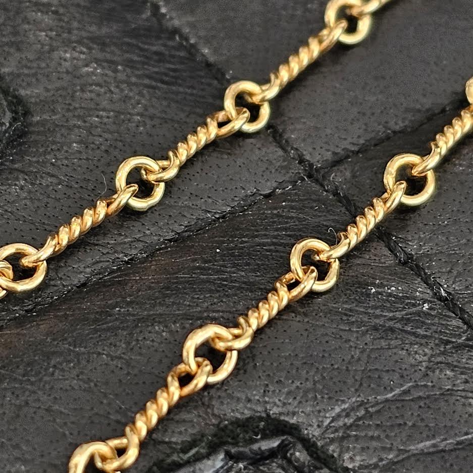 CHROME HEARTS 22K Twist Chain Necklace Size 18 Inch クロムハーツ 22K ツイストチェーン ネックレス サイズ18インチ