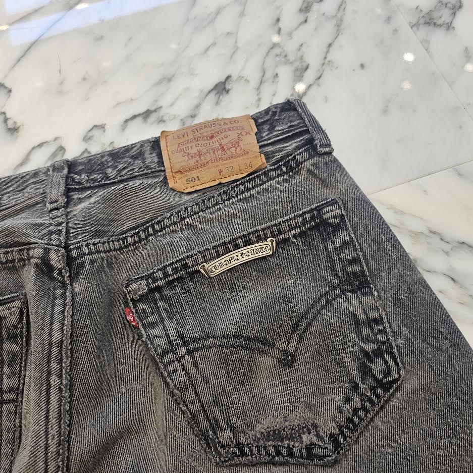 CHROME HEARTS × Levi's 501 VNTG Cross Ball Button Denim Pants Size 32 クロムハーツ × リーバイス 501 ヴィンテージ クロスボールボタン デニムパンツ サイズ32