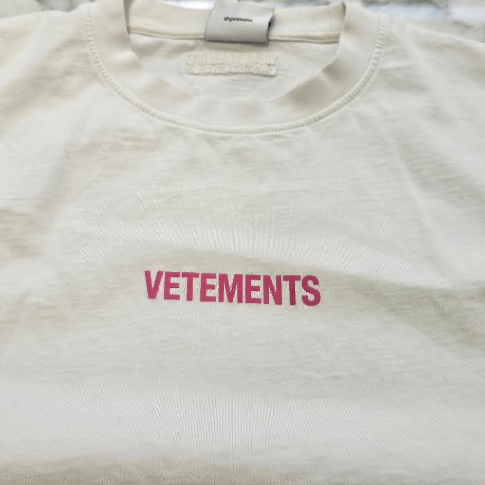 VETMENTS 2022SS Logo Label T-Shirt UE52TR120W Size M ヴェトモン ロゴラベル Tシャツ サイズM