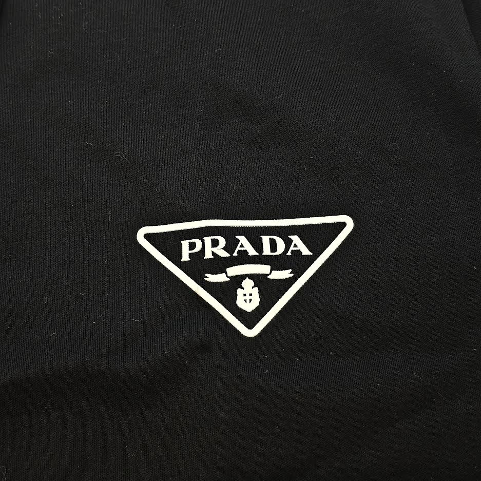 PRADA 2025SS Triangle Logo Print Cotton Tee UJN656 R232 13MQ