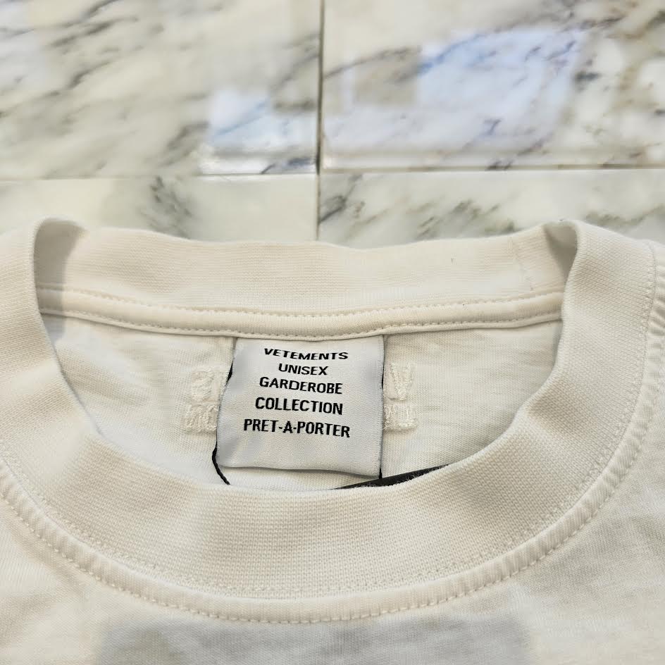 VETMENTS 2022SS Logo Label T-Shirt UE52TR120W Size M ヴェトモン ロゴラベル Tシャツ サイズM