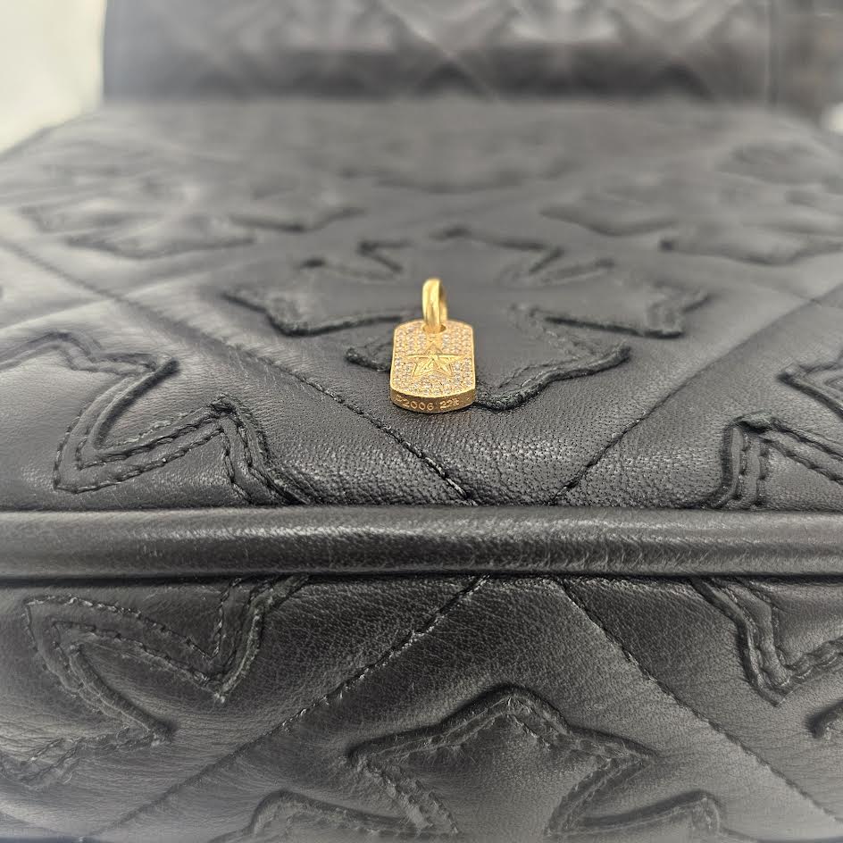 CHROME HEARTS 22K DOG TAG TINY STAR Pave Diamond Pendant Top クロムハーツ 22K ドッグタグ タイニースター パヴェダイヤモンド ペンダントトップ