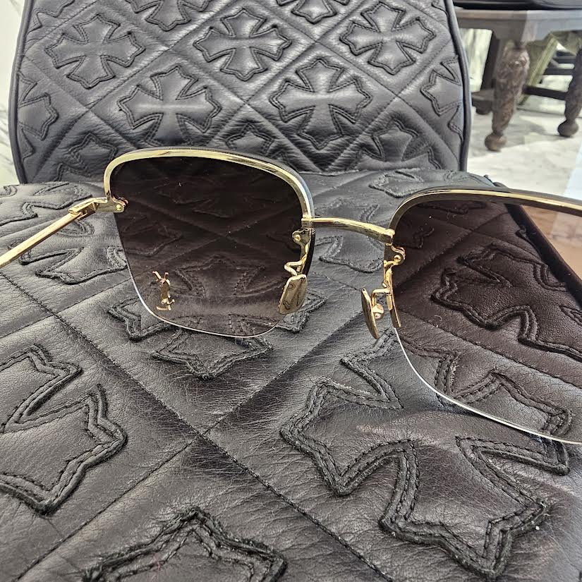 SAINT LAURENT PARIS SL 312 M LIGHT GOLD AND GRADIENT BROWN Sunglasses 652363Y99028009 サンローランパリ SL 312 M ライト ゴールド アンド グラデーション ブラウン サングラス