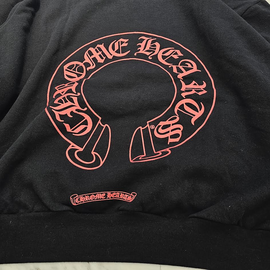 CHROME HEARTS Online Limited USA Horseshoe Pullover Hoodie Size L クロムハーツ オンライン限定 USA ホースシュー プルオーバー フーディ サイズL
