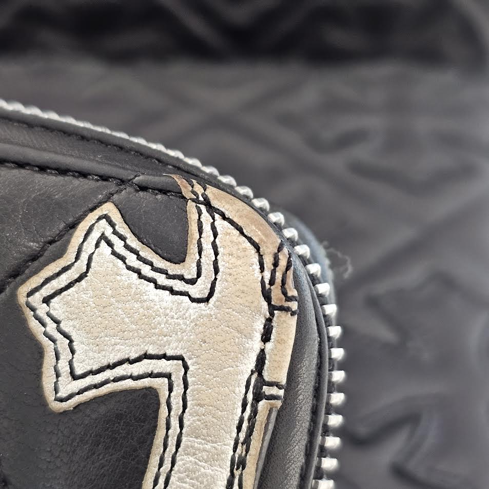 CHROME HEARTS Multi Cemetery Cross Leather Patch Quilting Wallet クロムハーツ マルチ セメタリークロス レザーパッチ キルティング風 ウォレット